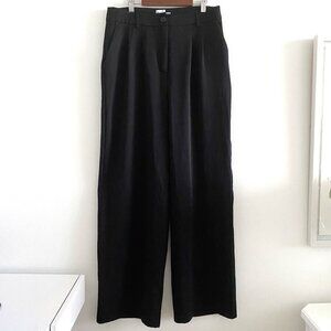 Princess Polly Wide Leg Dress Pants High Waist Career Trousers Black 10